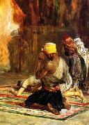 Arab or Arabic people and life. Orientalism oil paintings  524